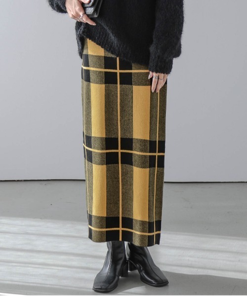 「SUGAR BISKET」 「La-gemme」ニットスカート フリー グレー レディース_画像5