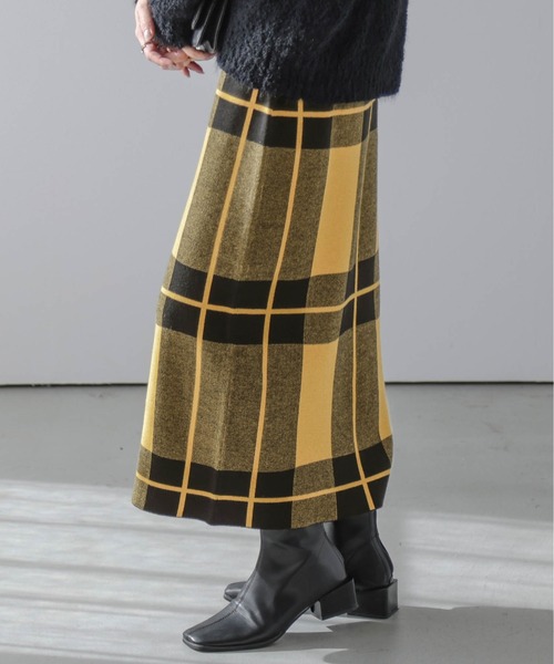 「SUGAR BISKET」 「La-gemme」ニットスカート フリー グレー レディース_画像6