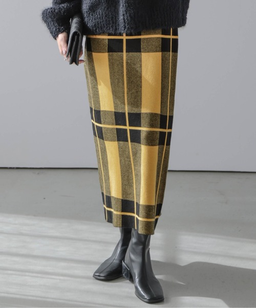 「SUGAR BISKET」 「La-gemme」ニットスカート フリー グレー レディース_画像7