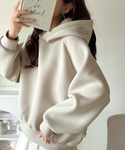 「Java」 プルオーバーパーカー X-LARGE ベージュ レディース_画像6