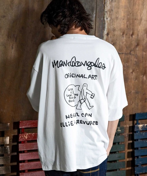 「Mark Gonzales」 半袖Tシャツ M ホワイト メンズ_画像4