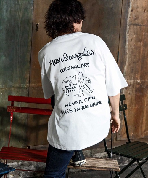 「Mark Gonzales」 半袖Tシャツ M ホワイト メンズ_画像7