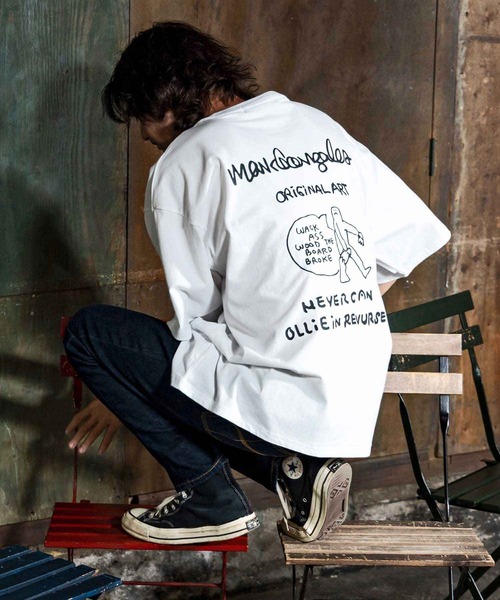 「Mark Gonzales」 半袖Tシャツ M ホワイト メンズ_画像8