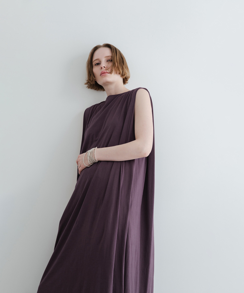 waist tack cocoon onepiece/ウエストタックコクーンワンピース
