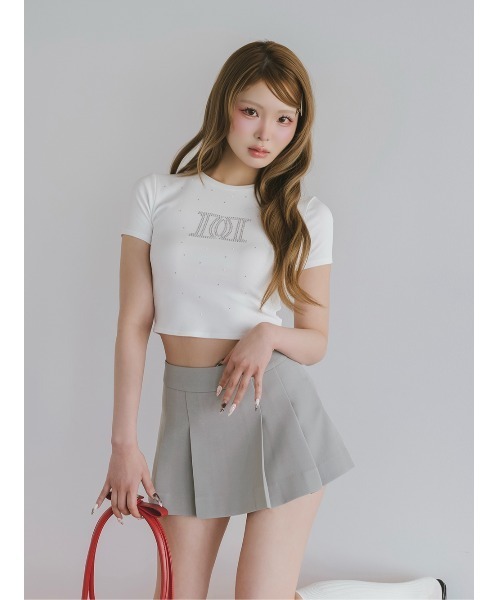 Darich（ダーリッチ） tシャツ パールストーンロゴTシャツ レディース