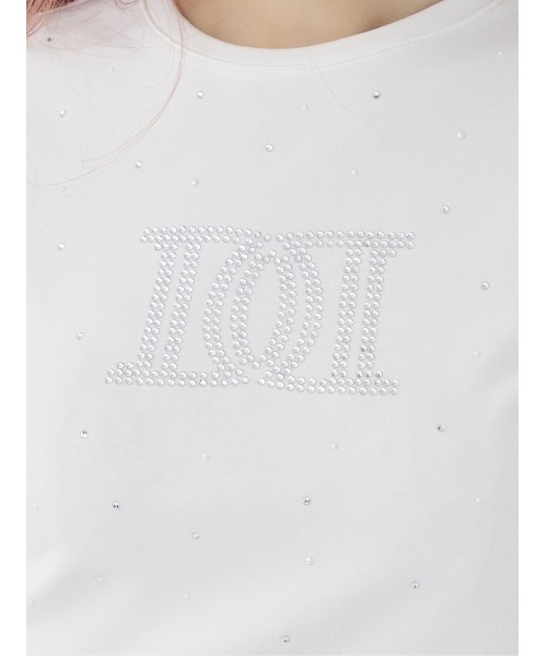 Darich（ダーリッチ） tシャツ パールストーンロゴTシャツ レディース