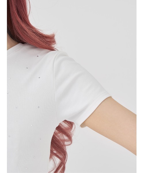 Darich（ダーリッチ） tシャツ 半袖 パールストーンロゴTシャツ