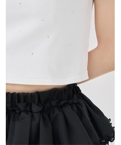 Darich（ダーリッチ） tシャツ パールストーンロゴTシャツ レディース