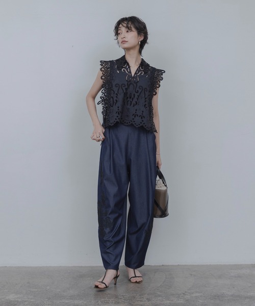 Eimee Law（エイミーロウ） パンツ レースモチーフ コクーンパンツ