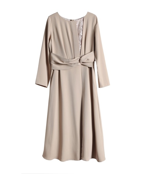 「DRESS PLUS」 長袖ワンピース M チャコール レディース_画像2