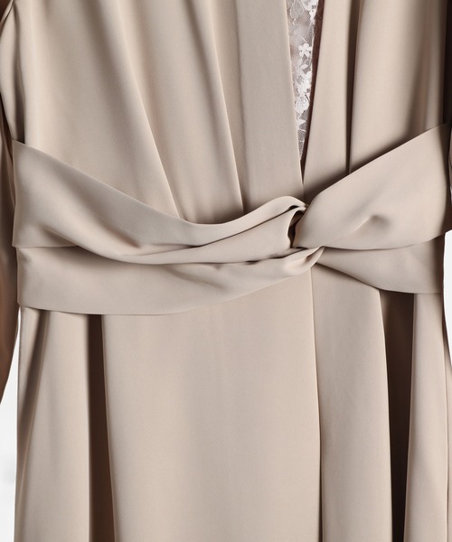 「DRESS PLUS」 長袖ワンピース M チャコール レディース_画像7