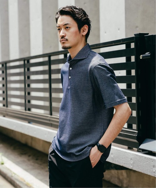 「EDIFICE」 半袖ポロシャツ SMALL ネイビー メンズ_画像8