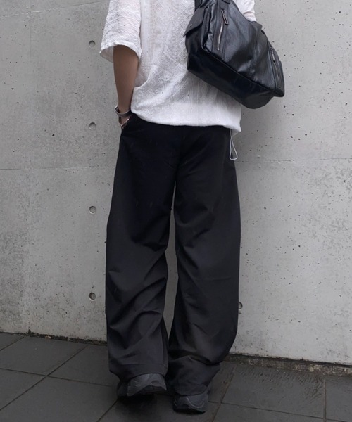 lilful ワイドパンツ スラックス タックワイドシルエットスラックス