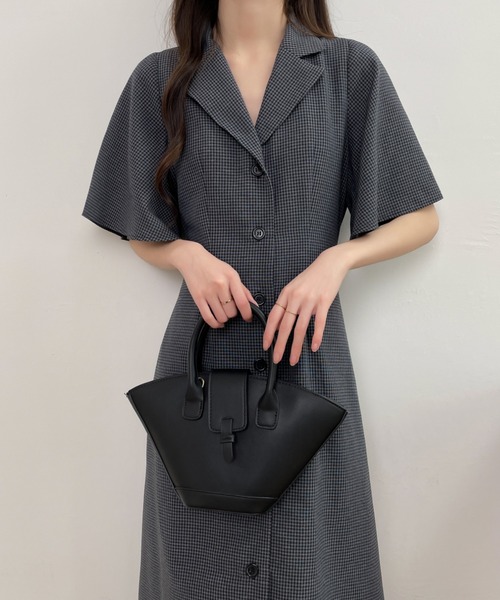 「ECLIN」 半袖ワンピース M ブラック レディース_画像3