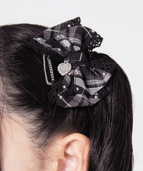 mine by LAFARY ヘアクリップ スタッズチェーンリボン : ZOZOTOWN