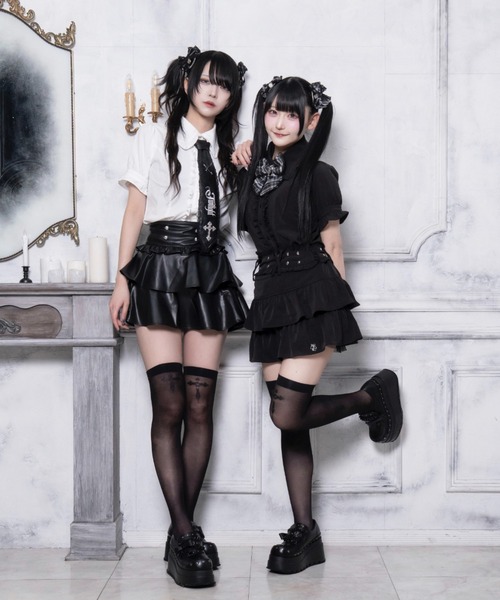 Dannie and Lilou スカート ヘアクリップ 2点セット mine by LAFARY ヘアクリップ スタッズチェーンリボン : ZOZOTOWN