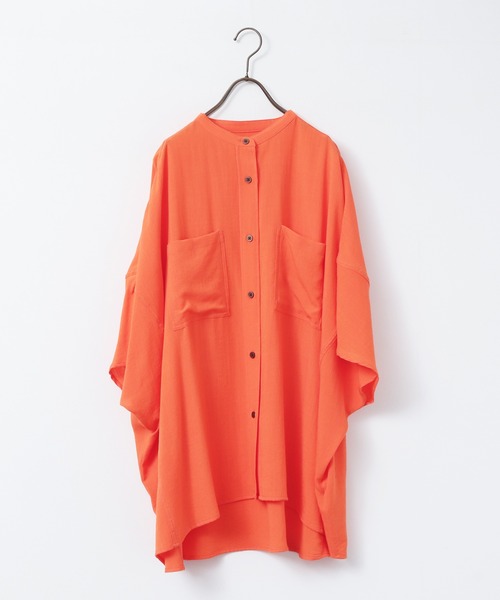 hunch（ハンチ） ブラウス シャツ 夏 「接触冷感」麻レーヨン ドルマン