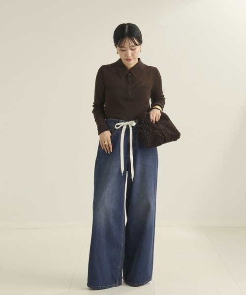 「Plage」 デニムパンツ 36 ブルー レディースの画像