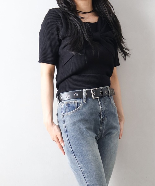 SpRay（スプレイ） tシャツ 半袖 リボンディティールトップス