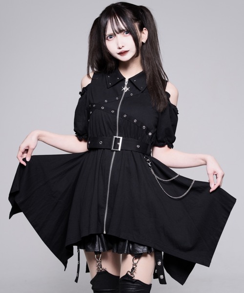REFLEM（レフレム） 「REFLEM/レフレム」クロスベルトZIPワンピース