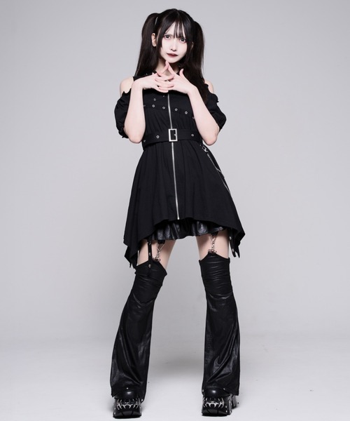 REFLEM クロスベルトZIPワンピース REFLEM（レフレム） 「REFLEM/レフレム」クロスベルトZIPワンピース