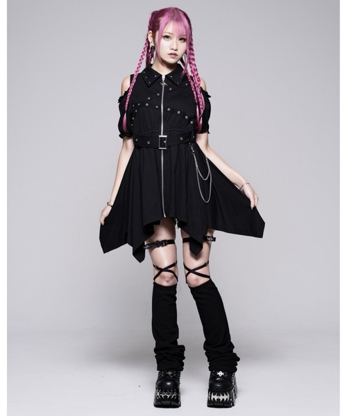 REFLEM クロスベルトZIPワンピース REFLEM（レフレム） 「REFLEM/レフレム」クロスベルトZIPワンピース