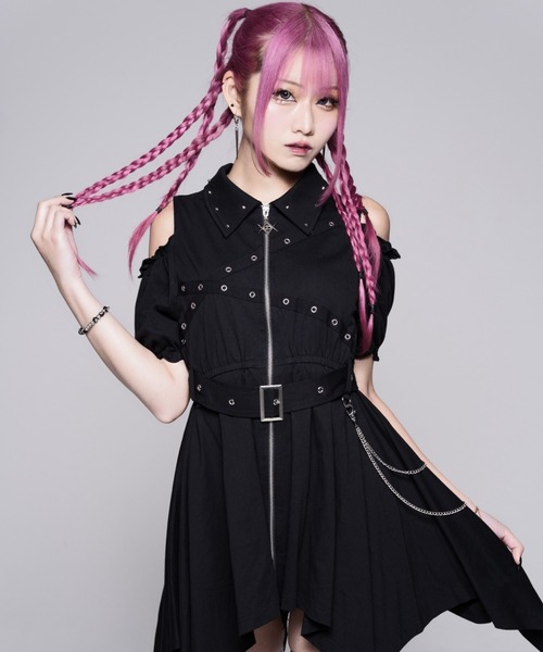 REFLEM（レフレム） 「REFLEM/レフレム」クロスベルトZIPワンピース