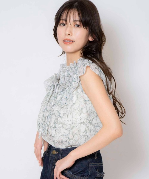「NOELA」 ノースリーブブラウス フリー グレー レディース_画像8