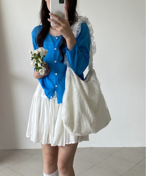 NoBelle ショルダーバッグ バッグ 花柄フリルショルダーバック 肩掛け