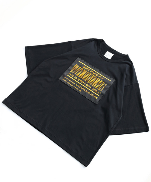 「SHAREEF」 半袖Tシャツ 3 ブラック メンズ_画像3