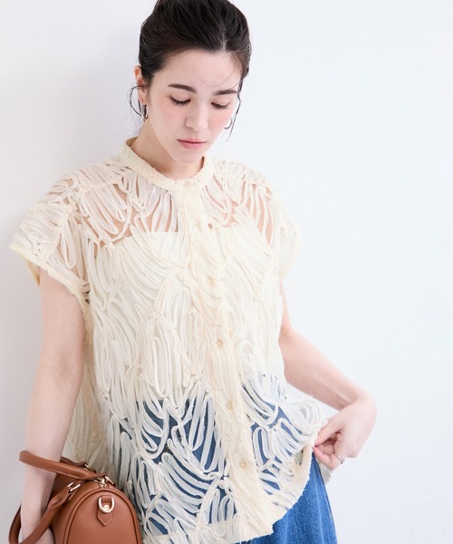 le cercle ADAM ET ROPE' ブラウス シャツ バテンレースブラウス