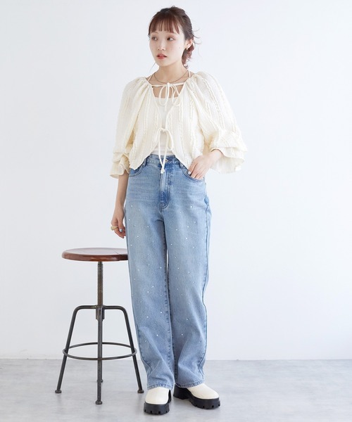 「w closet」 長袖ブラウス FREE ブラック レディース_画像2