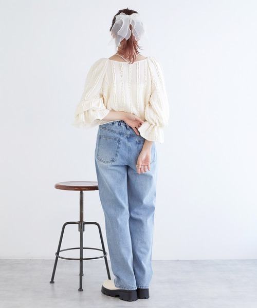 「w closet」 長袖ブラウス FREE ブラック レディース_画像4