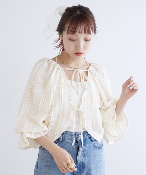 「w closet」 長袖ブラウス FREE ブラック レディース_画像5