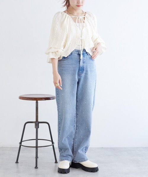 「w closet」 長袖ブラウス FREE ブラック レディース_画像6