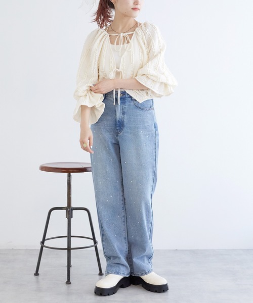 「w closet」 長袖ブラウス FREE ブラック レディース_画像9