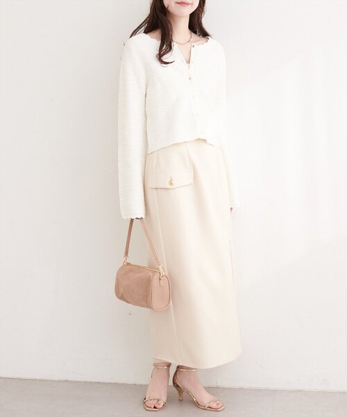 「natural couture」 ニットカーディガン FREE サックスブルー レディース_画像5