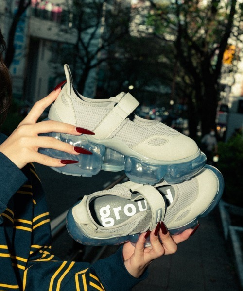 grounds（グラウンズ） シューズ 23.0cm グレー レディース : ZOZOTOWN