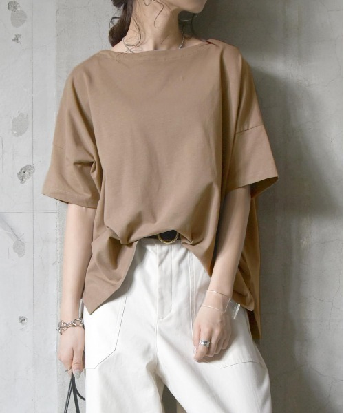 and it_（アンドイット） tシャツ もちもちストレッチビッグシルエット 