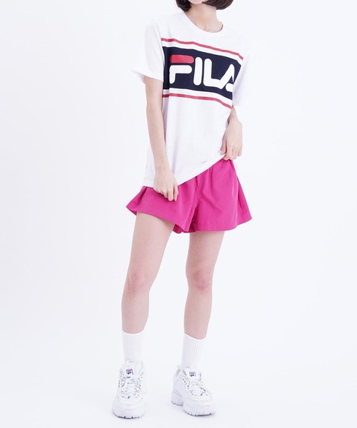 FILA tシャツ フィラ ブランド BIGロゴ ライン バイカラー 半袖