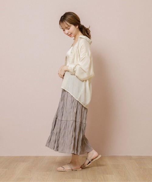 flower バルーンシアーシャツ　今季新品未使用 flower シャツ ブラウス バルーンシアーシャツ2 : ZOZOTOWN Yahoo!店
