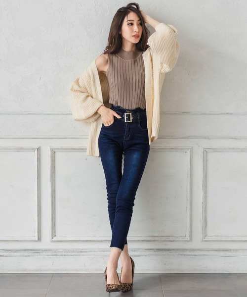 Julia Boutique ジーンズ デニム デニムパンツ ベルト付きハイ