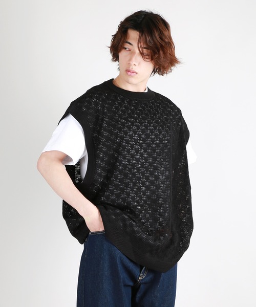未使用　レザレクション　ウィメンズ フルジップ ニットベスト グレー ww-gilet-33-m.jpg