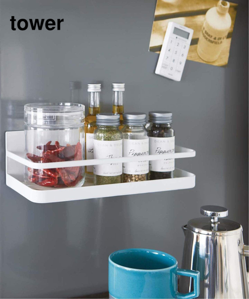 tower 調味料ラック　ブラック　マグネット　※お値引きしました‼︎ 楽天市場】【特典付】［ マグネット冷蔵庫横サプリ＆調味料