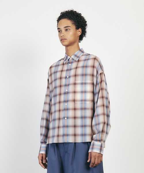 TROVE シャツ　SP120's SHEER CHECK SHIRT サイズ2 TROVE シャツ 2023SS / SP120's SHEER CHECK SHIRT メンズ