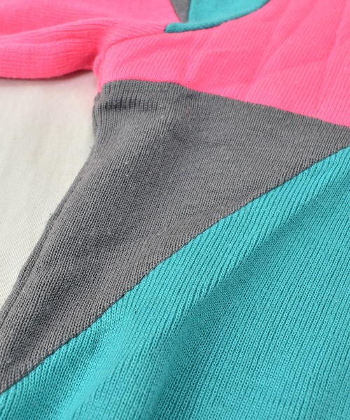 90's レトロ　プルオーバー　ジップアップニット　激レア 90's レトロ プルオーバー ジップアップニット 激レア 90's レトロ