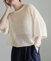 select MOCA ニット セーター リネンタッチメッシュニット