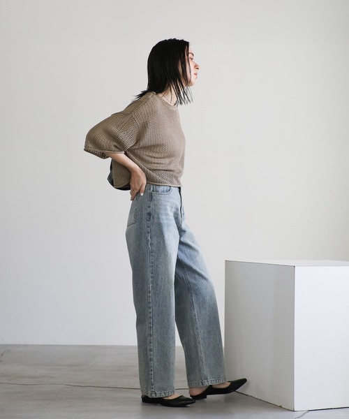 ニット セーター リネンタッチメッシュニットトップス レディース | select MOCA | 14