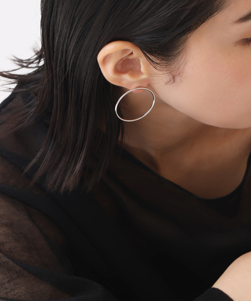 Lilas K10YG AG2㎝サークルピアス 1.5パイプ3.4cmサークルピアス K10（ピアス（両耳用））｜Lilas