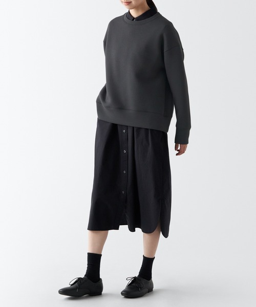 無印良品 tシャツ Tシャツ 二重編みスウェットシャツ レディース